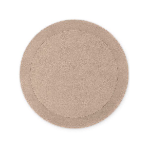 Bēšs ar rokām darināts apaļš paklājs no vilnas maisījuma ø 150 cm Kivi – Villeroy&Boch