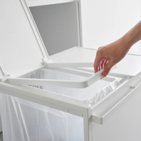 Balta atkritumu šķirošanas metāla atkritumu tvertne Tower – YAMAZAKI-image-2