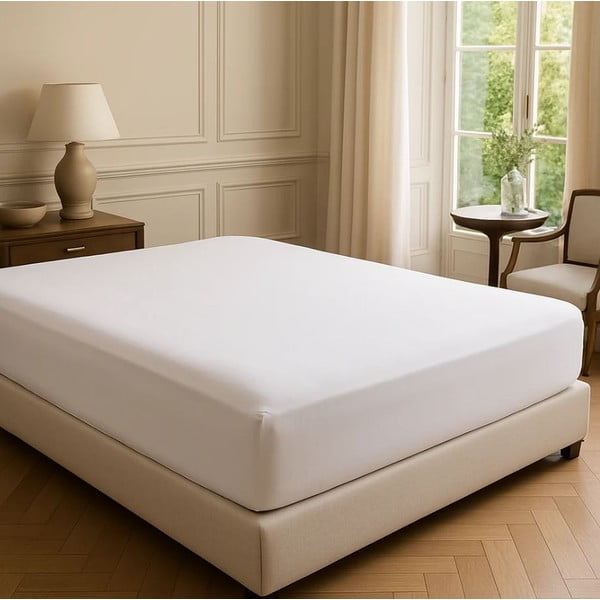 Balts palags no ranforce kokvilnas ar gumiju 200x140 cm Ranforce – Mila Home Luxury