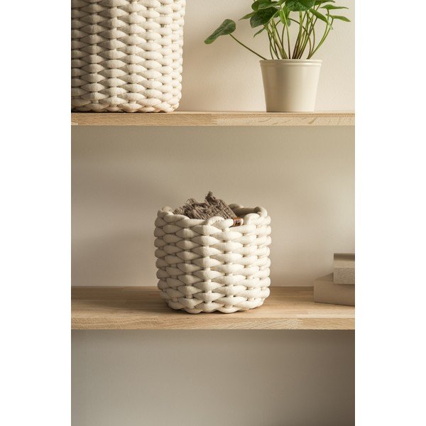 Tekstila uzglabāšanas grozs ø 21x17 cm Peach Skin Round S – Bigso-image-1