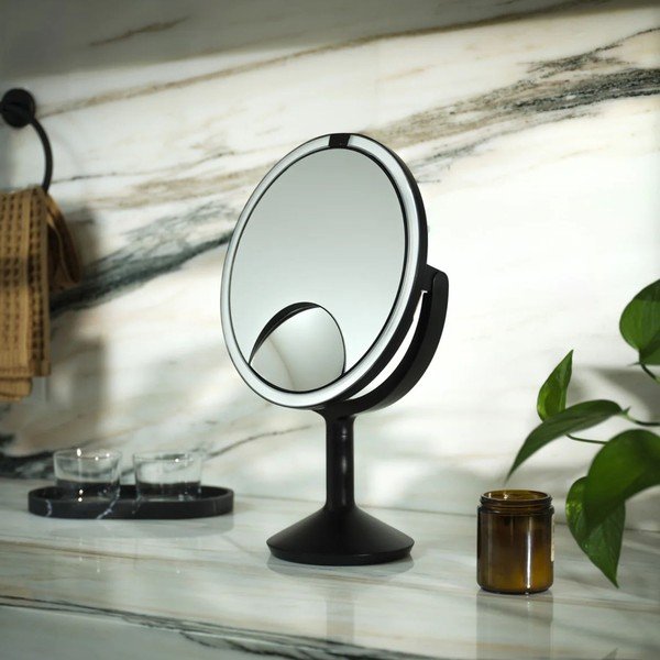 Kosmētikas spogulis ar gaismu/palielināmais (ar 5x palielinājumu/ar 10x palielinājumu) ø 25 cm Trio Max – simplehuman-image-1