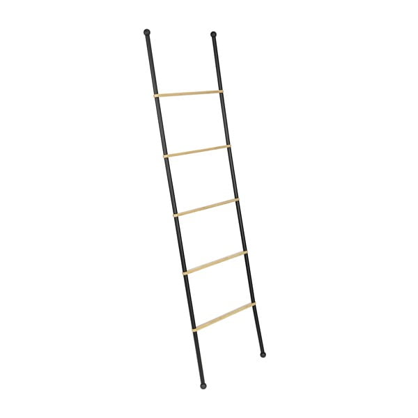 Melna/dabīga toņa metāla dekoratīvās kāpnes Bambusa – Wenko-image-1