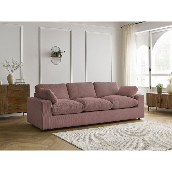 Rozā velveta dīvāns 250 cm Belair – Bobochic Paris-image-1