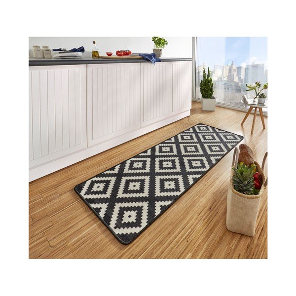 Melns virtuves paklājs Hanse Home Loop Diamond, 67 x 180 cm-image-2
