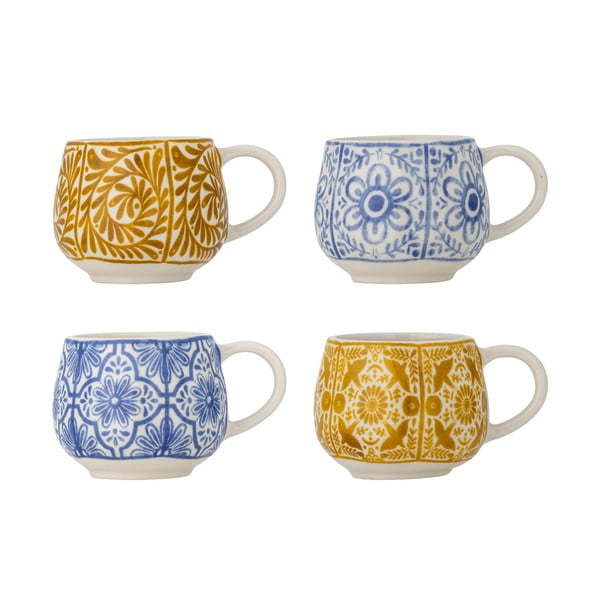 Zilas/oranžas espreso akmensmasas tasītes (4 gab.) 155 ml Milton – Bloomingville