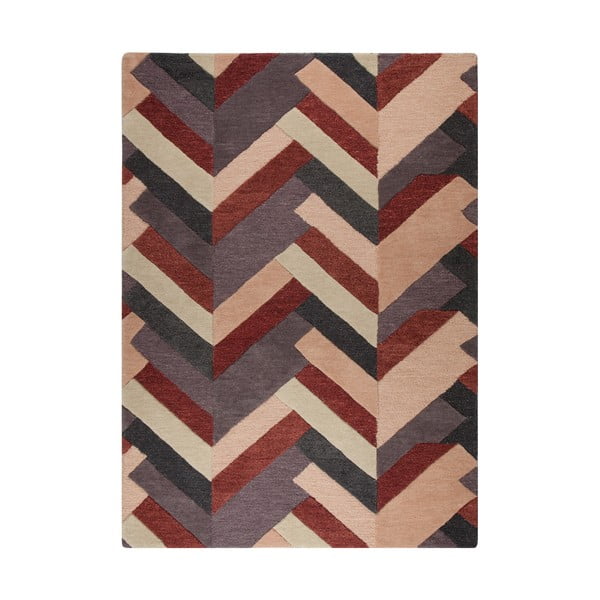 Sarkans un pelēks ar rokām austs paklājs Flair Rugs Salon, 200 x 290 cm