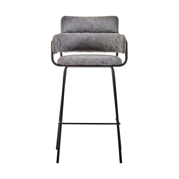 Melns/pelēks polsterēts bāra krēsls Tamzin – Premier Housewares-image-2
