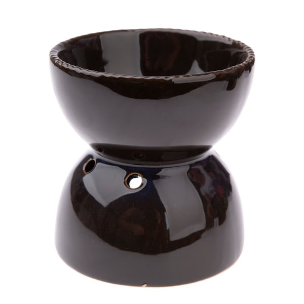 Tumši brūna keramikas aromterapijas lampa Dakls, augstums 11,5 cm