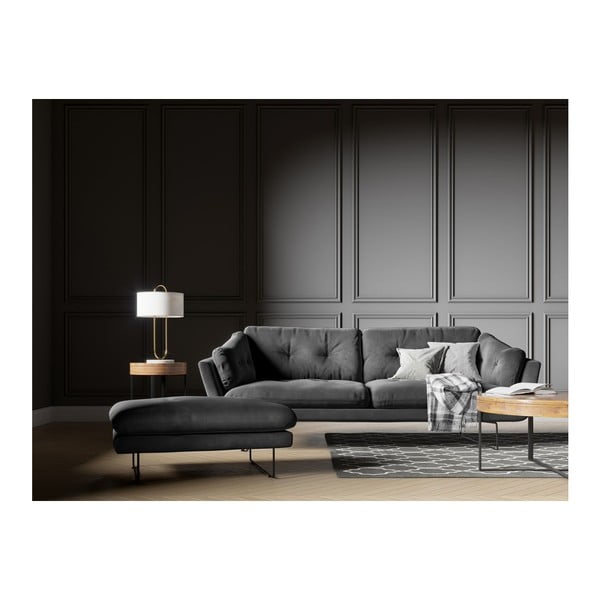 Tumši pelēks samta dīvāns Windsor & Co Sofas Gravity-image-4