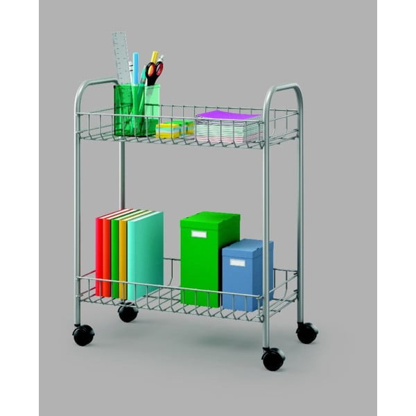 Pārvietojams divstāvīgs plaukts Metaltex Greg, garums 41 cm-image-1