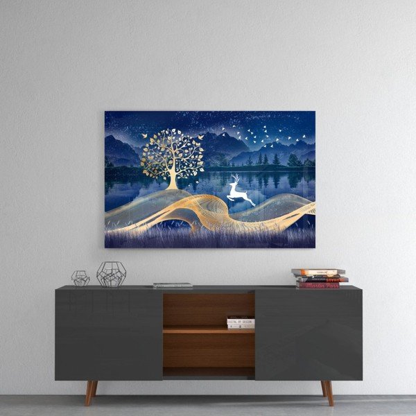 Stikla glezna Insigne Magic Deer, 72 x 46 cm-image-1