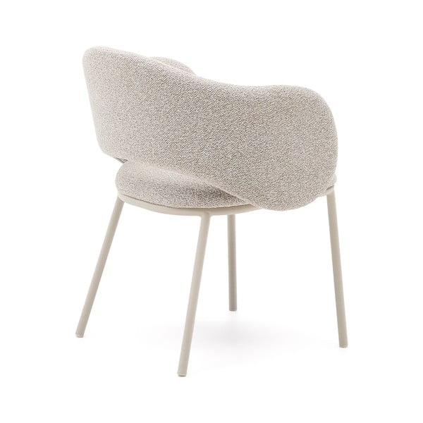 Ziloņkaula krāsas polsterēts ēdamistabas krēsls Maina – Kave Home-image-4