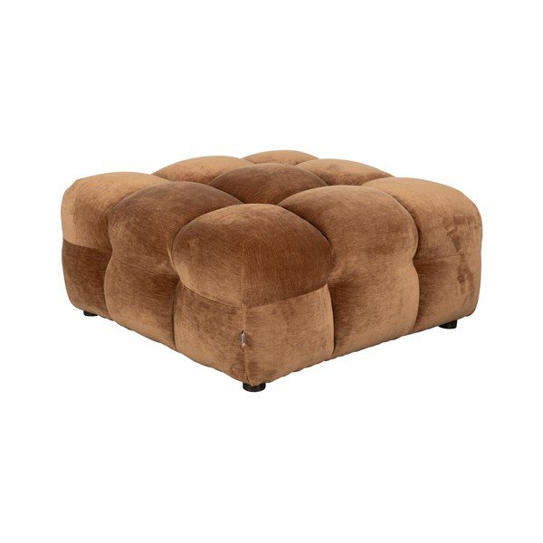 Brūns samta modulārais kāju soliņš Hackman – Dutchbone-image-2