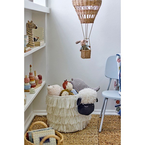 Balts tekstila bērnu rotaļlietu grozs 40x25x30 cm Dolly – Bloomingville Mini-image-2