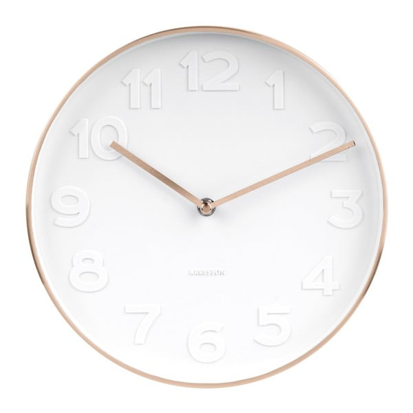 Sienas pulkstenis ar vara krāsas detaļām Karlsson Mr. White, ⌀ 28 cm