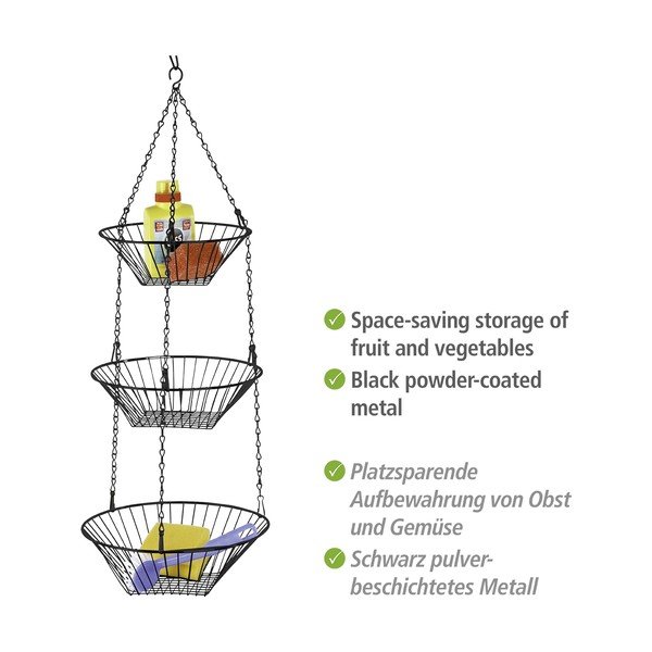 Metāla piekaramais augļu grozs Trio – Wenko-image-4
