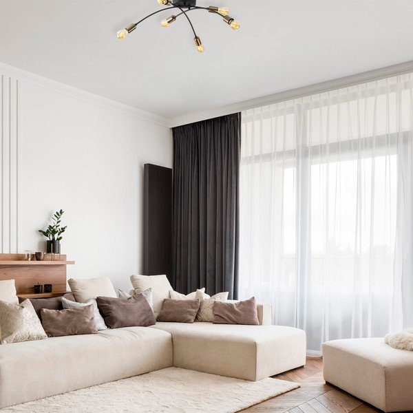 Melna griestu lampa 67x67 cm Banana – Opviq lights-image-1