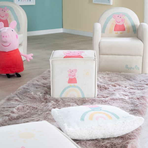 Balts samta bērnu pufs Peppa Pig – Roba-image-3