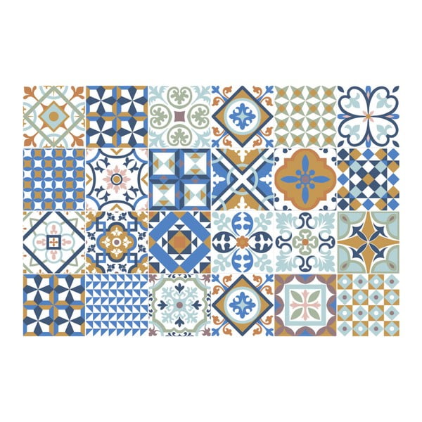 24 sienas uzlīmes Ambiance Azulejos Ornaments Mosaic 10 x 10 cm-image-2