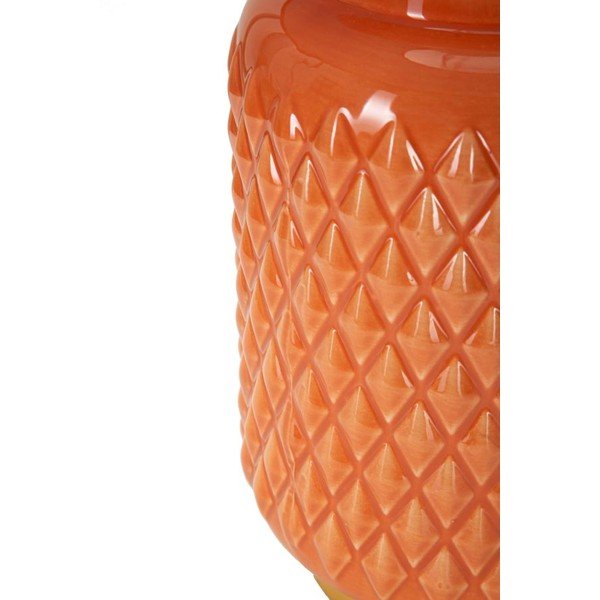 Oranža keramikas galda lampa ar auduma abažūru (augstums 44 cm) – Mauro Ferretti-image-3