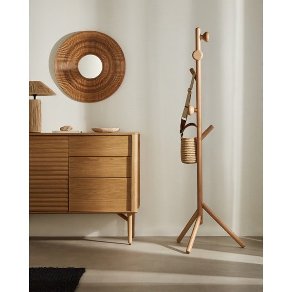 Dabīga toņa dižskābarža masīvkoka pakaramais 46x170 cm Nadue – Kave Home-image-1