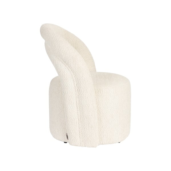 Krēmkrāsas grozāms atpūtas krēsls no buklē auduma Seina – Dutchbone-image-3