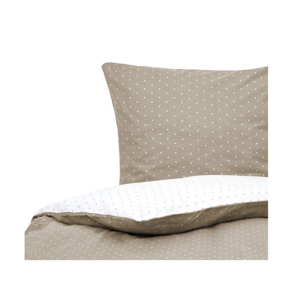 Balti brūna flaneļa vienguļamā gultas veļa Fovere Betty, 155 x 220 cm-image-4