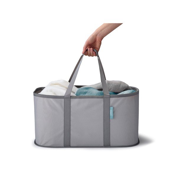 Pelēks tekstila salokāms veļas grozs 35 l Duo – Joseph Joseph-image-3