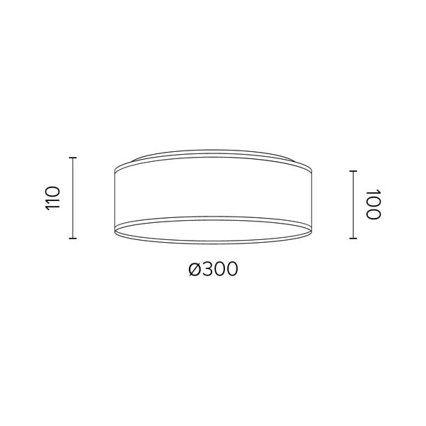 Griestu lampa no dabīgā valriekstu finiera Sotto Luce TSURI M, ⌀ 30 cm-image-2