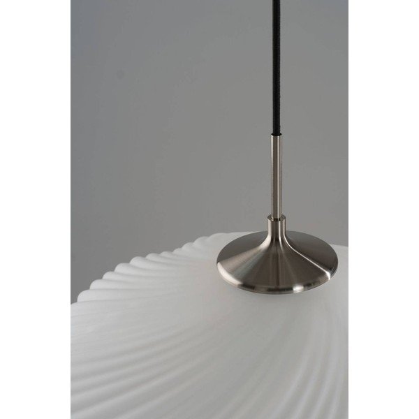 Balta/sudraba krāsas piekaramā lampa no opāla stikla ar regulējamu spilgtumu ø 50 cm Meringue – Jotex-image-3