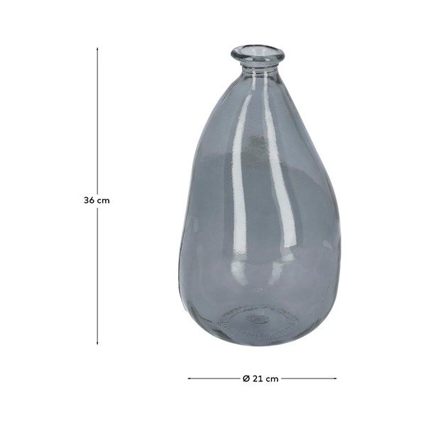 Zila pārstrādāta stikla vāze (augstums 36 cm) Brenna – Kave Home-image-3