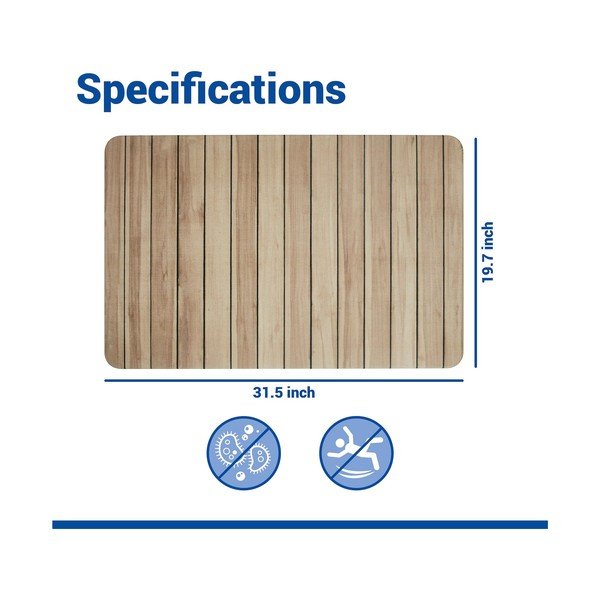 Dabīga toņa diatomīta vannas istabas paklājiņš 50x80 cm Lepiana – Wenko-image-3