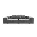 Pelēks samta dīvāns 320 cm Rome Velvet – Cosmopolitan Design 