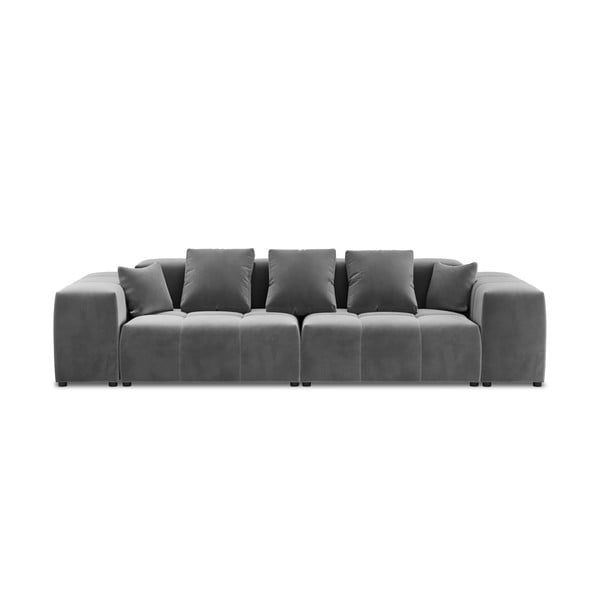 Pelēks samta dīvāns 320 cm Rome Velvet – Cosmopolitan Design 