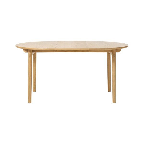 Apaļš izvelkamais ēdamgalds ar ozolkoka imitāciju ø 120 cm Carno – Unique Furniture-image-2