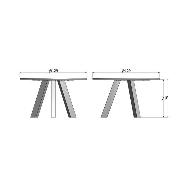 Ēdamgalds no balināta ozola WOOOD Rhonda, Ø 129 cm-image-2