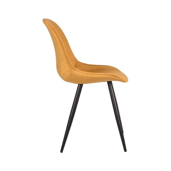 Sinepju dzelteni samta pusdienu krēsli (2 gab.) Capri  – LABEL51-image-4