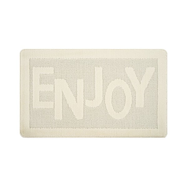 Krēmkrāsas vannas istabas paklājiņš 60x100 cm Enjoy – Foutastic