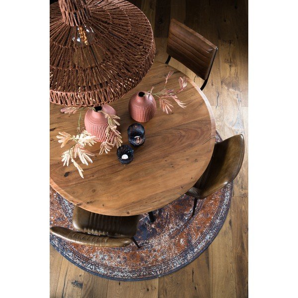 Dabīga toņa apaļš ēdamgalds ar akācijas koka galda virsmu ø 120 cm Mimoso – Light & Living-image-3