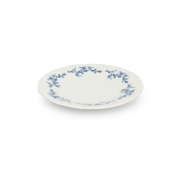 Balts/zils porcelāna šķīvis ø 21 cm Retro – BonBistro-image-3