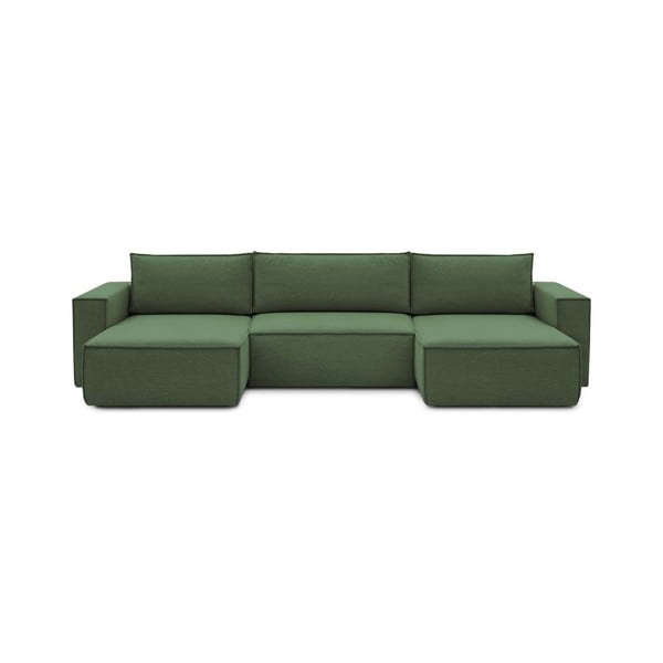 Zaļš stūra dīvāns (U veida) Nihad – Bobochic Paris