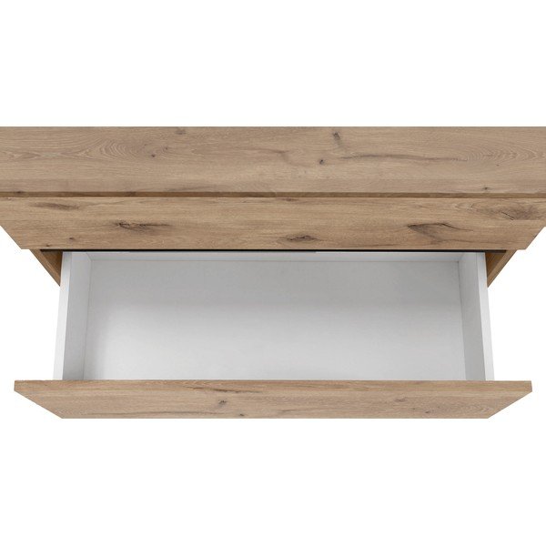 Dabīga toņa skapītis zem izlietnes ar ozolkoka imitāciju 80x55 cm Wisla – Støraa-image-1