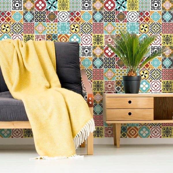 Sienas uzlīmju komplekts (24 gab.) Ambiance Montecito, 15 x 15 cm-image-4