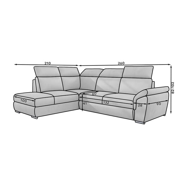 Zaļš samta salokāms/ar uzglabāšanas vietu stūra dīvāns (ar kreiso stūri/L veida) Loreto – ELTAP-image-4