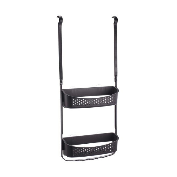 Matēti melns plastmasas piekarināms vannas istabas plaukts Vesper – douceur d'intérieur-image-3