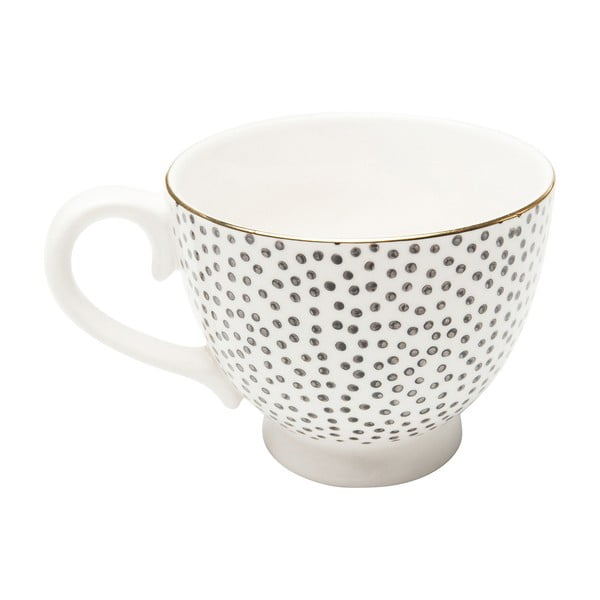 Keramikas kafijas tase ar punktiņiem Kare Design Dotty Rim