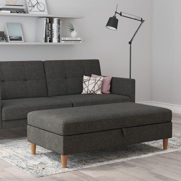 Tumši pelēks kāju soliņš Lilly – Støraa-image-1