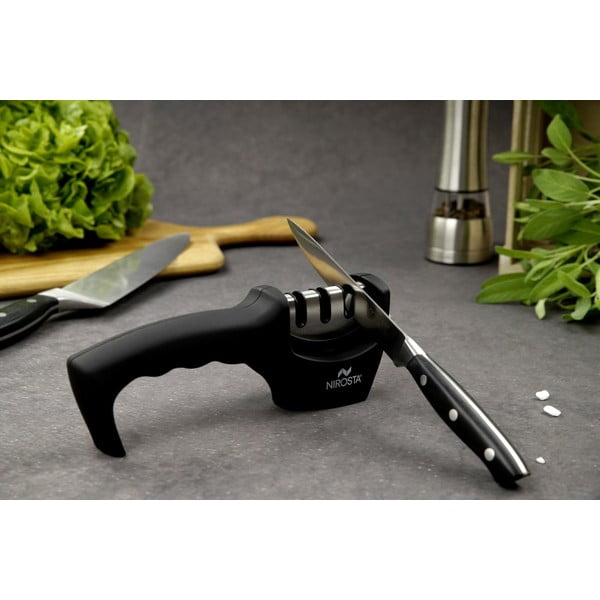 Melns 3 fāžu nažu asināmais Nirosta Sharpen-image-1