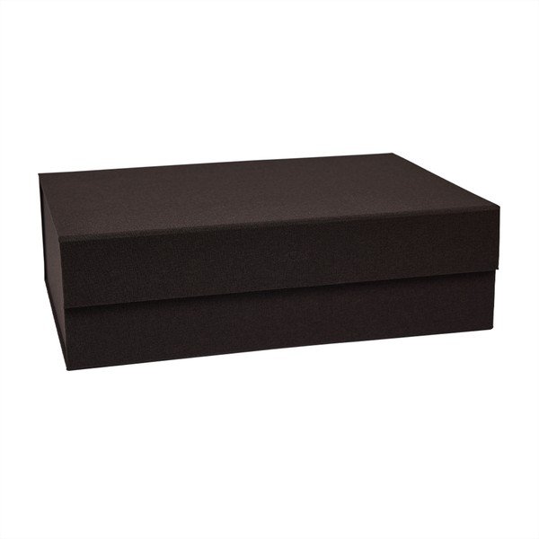 Tumši brūna kartona uzglabāšanas kaste ar vāku 45x33x15 cm Hako – OYOY Living Design