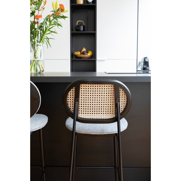 Melns/gaiši pelēks bāra krēsls 94 cm Spike – Zuiver-image-1